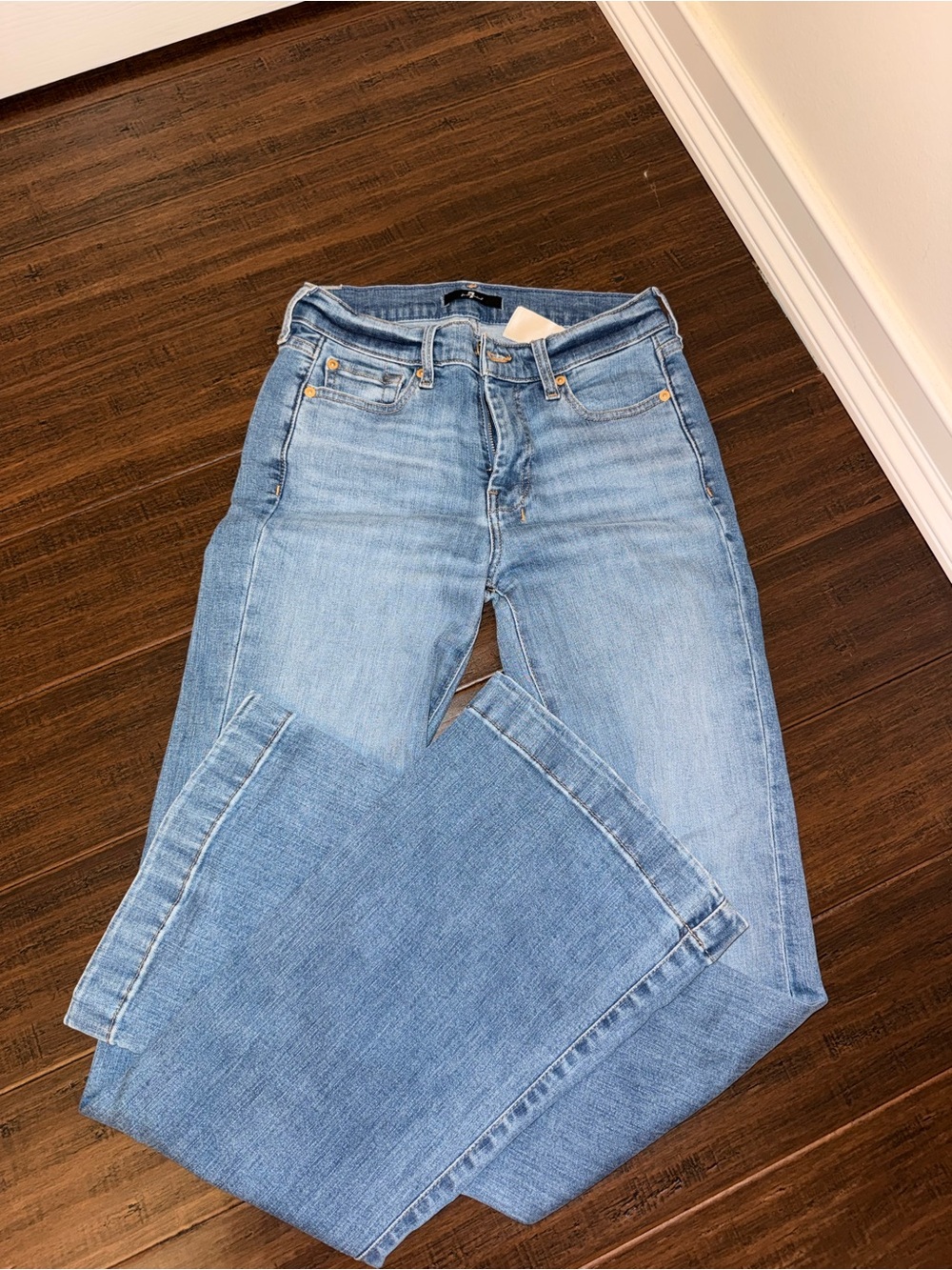 7 For All Mankind Light Blue Flare Jeans